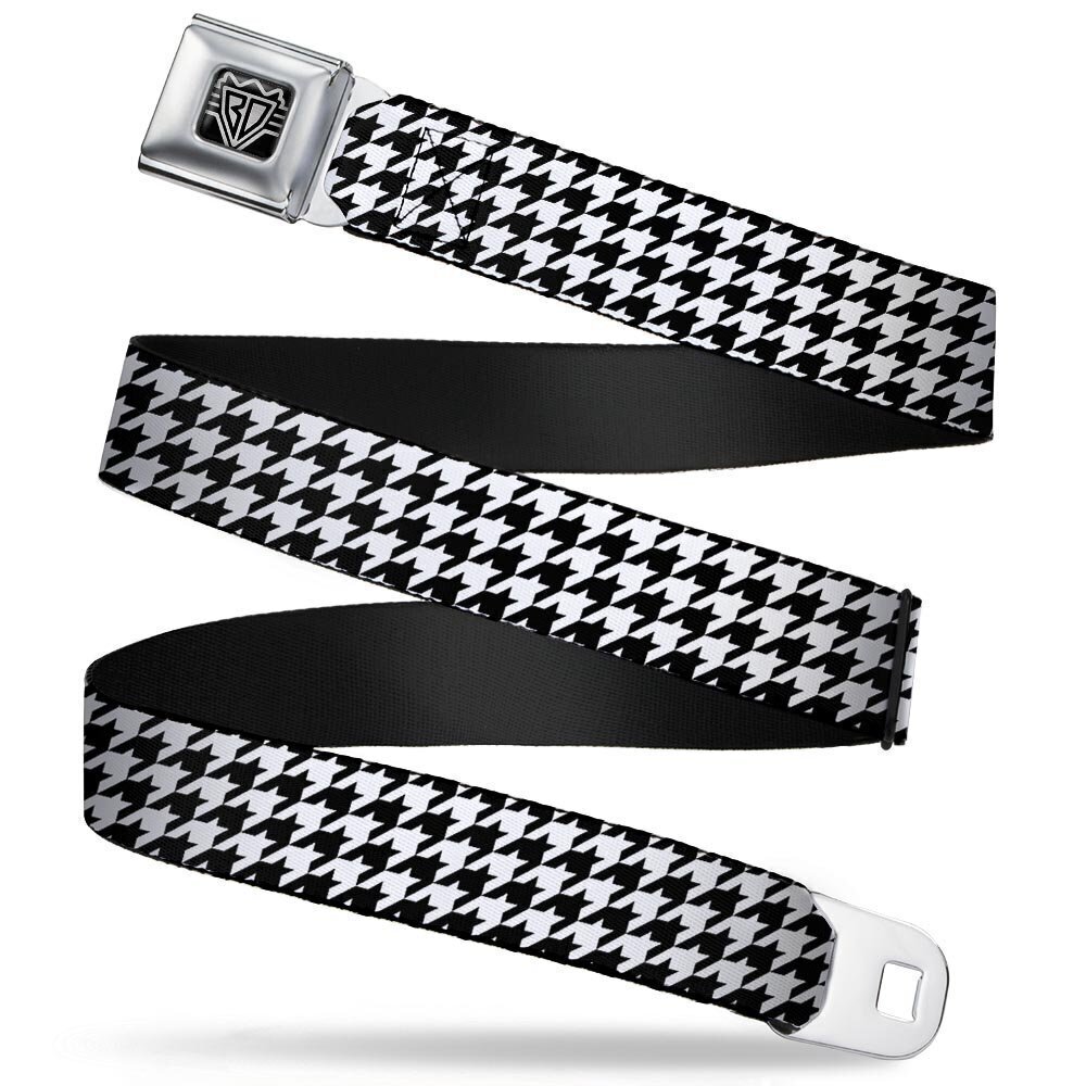 5861 Seatbelt Belt - Houndstooth Black/White - 1.5" Wide - 32-52 Inches in